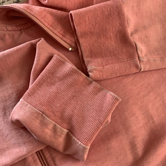 VVK Rose Pink 100% Cotton Long Sleeve Full Zip Up Sweatshirt Size M - Picture 13 of 15